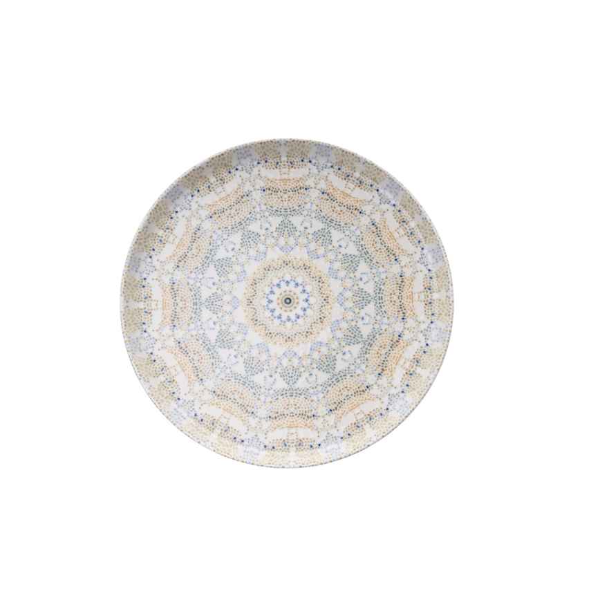 Jídelní sada 12 ks pestrobarevná/porcelán