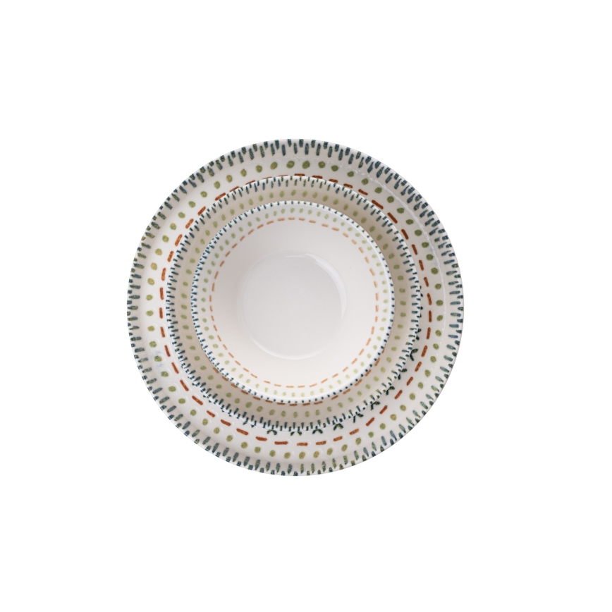 Jídelní sada 12 ks pestrobarevná/porcelán