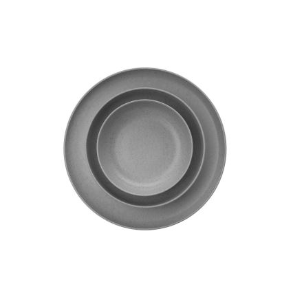 Jídelní sada 12 ks šedá/porcelán