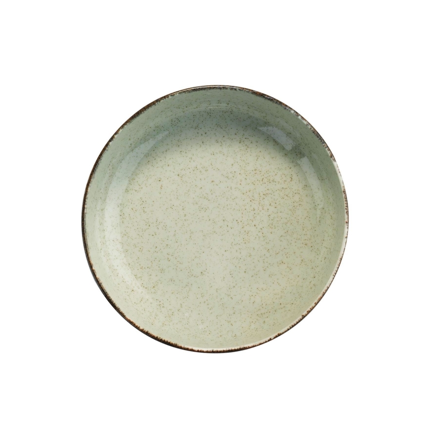 Jídelní sada 12 ks zelená/porcelán