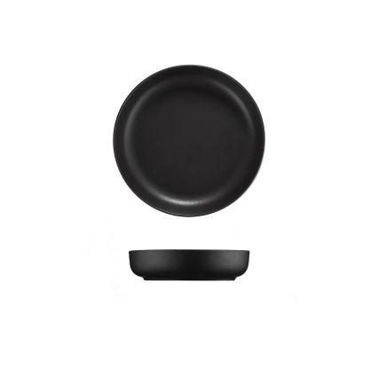 Jídelní sada 16 ks černá/porcelán