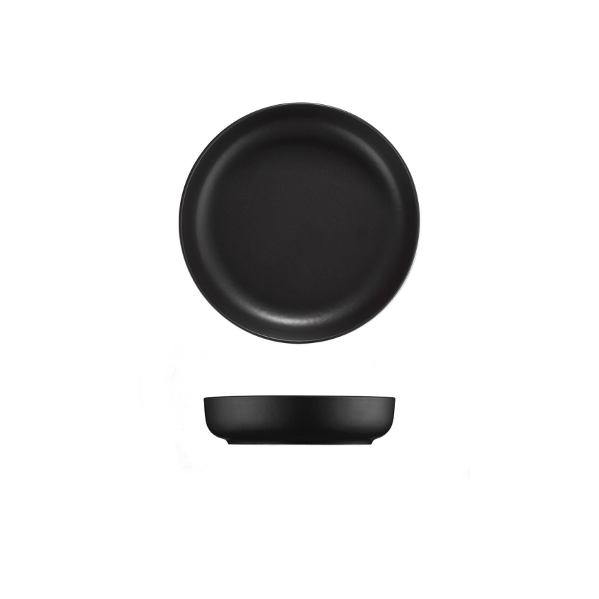 Jídelní sada 16 ks černá/porcelán