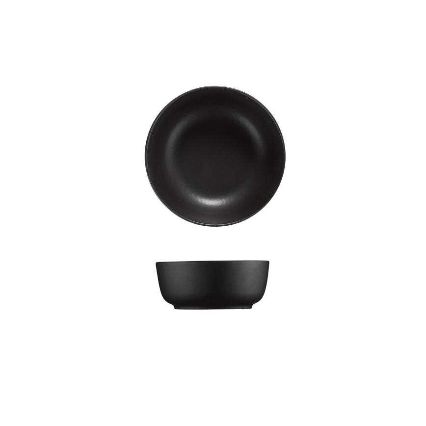 Jídelní sada 16 ks černá/porcelán