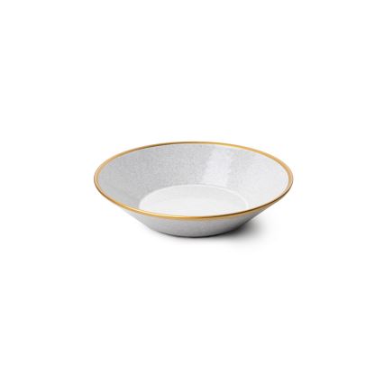 Jídelní sada 16 ks šedá/zlatá/porcelán