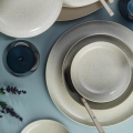 Jídelní sada 18 ks béžová/porcelán