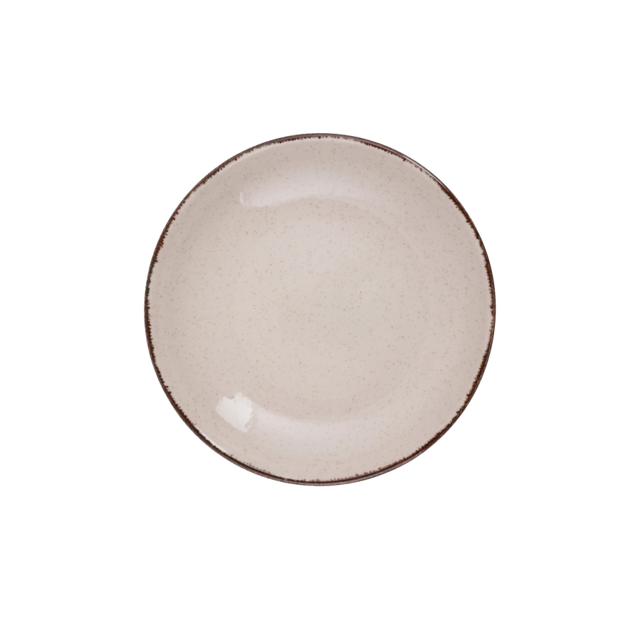 Jídelní sada 18 ks béžová/porcelán