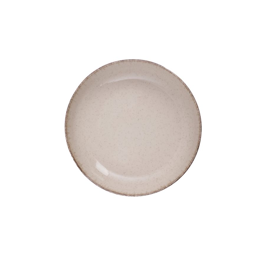 Jídelní sada 18 ks béžová/porcelán