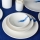 Jídelní sada 18 ks bílá/modrá/porcelán