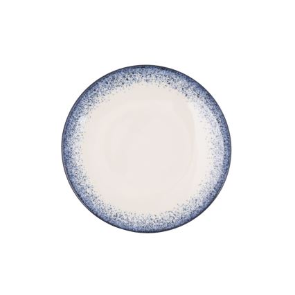 Jídelní sada 18 ks bílá/modrá/porcelán