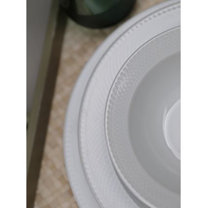 Jídelní sada 18 ks bílá/porcelán