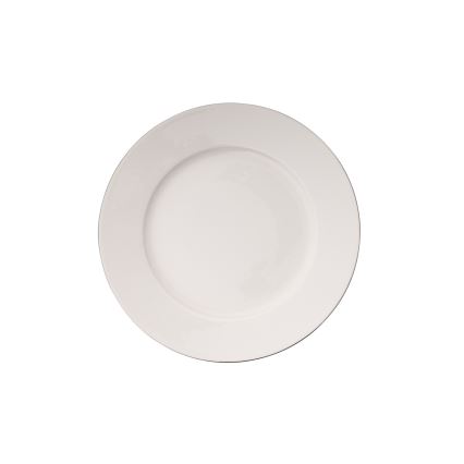 Jídelní sada 18 ks bílá/stříbrná/porcelán