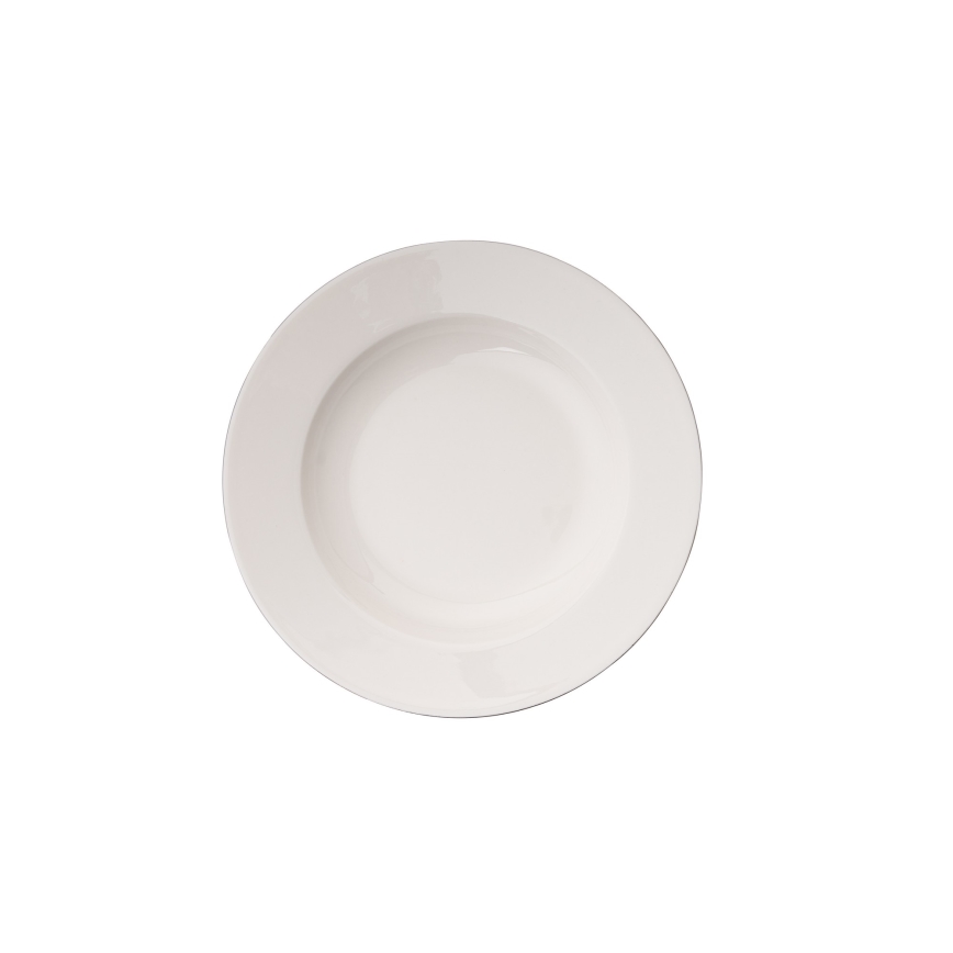 Jídelní sada 18 ks bílá/stříbrná/porcelán