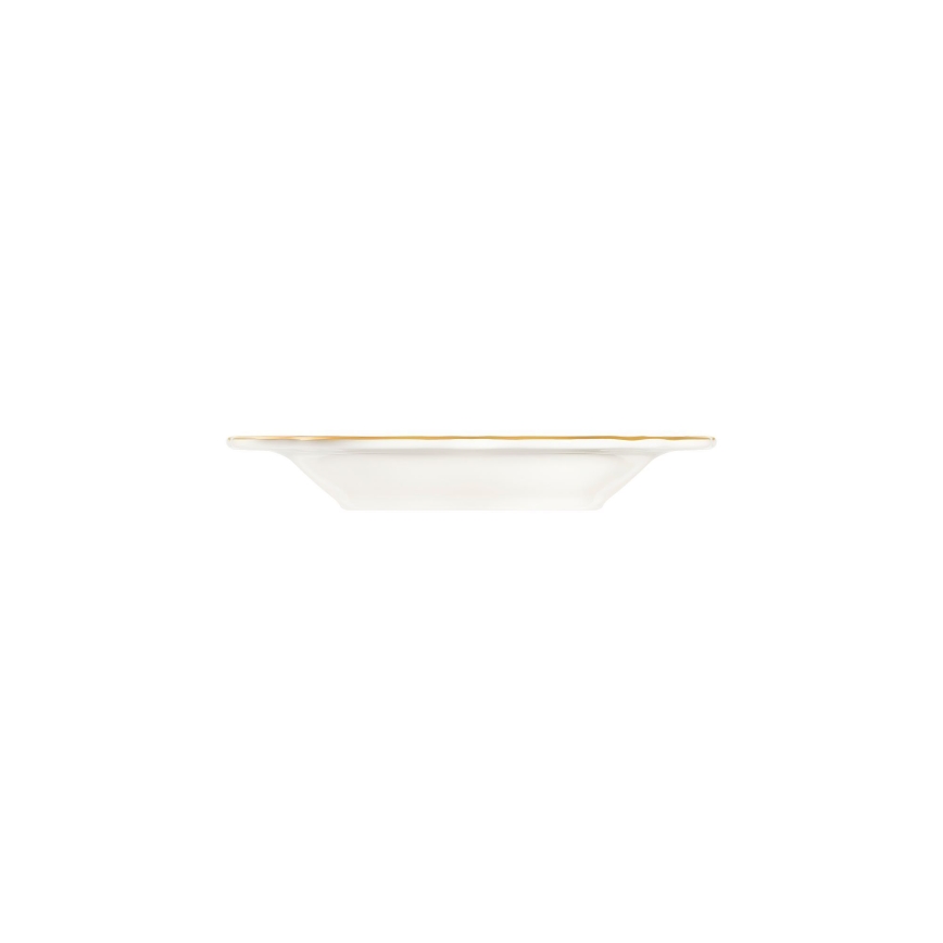 Jídelní sada 18 ks bílá/zlatá/porcelán