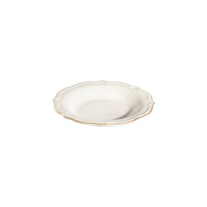 Jídelní sada 18 ks bílá/zlatá/porcelán
