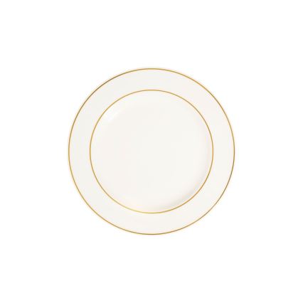 Jídelní sada 18 ks bílá/zlatá/porcelán