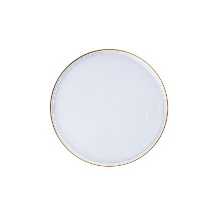 Jídelní sada 18 ks čirá/zlatá/sklo