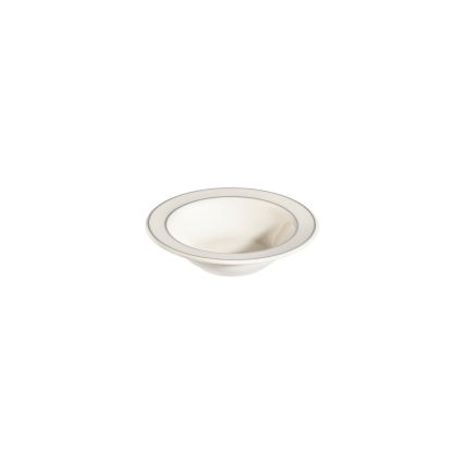 Jídelní sada 18 ks krémová/stříbrná/porcelán