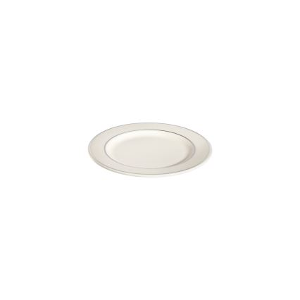 Jídelní sada 18 ks krémová/stříbrná/porcelán
