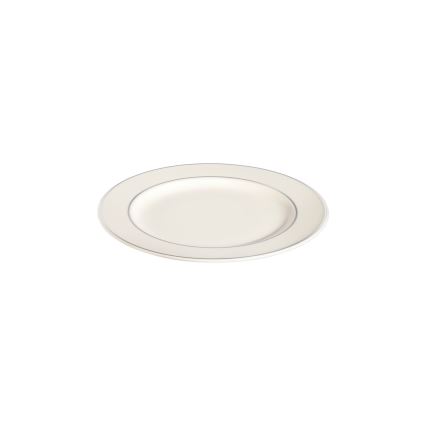 Jídelní sada 18 ks krémová/stříbrná/porcelán