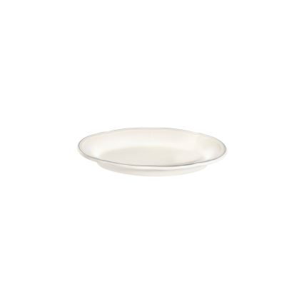 Jídelní sada 18 ks krémová/stříbrná/porcelán