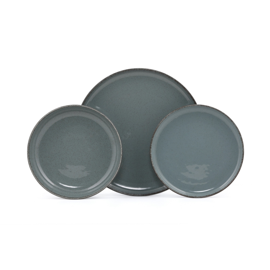 Jídelní sada 18 ks modrá/porcelán