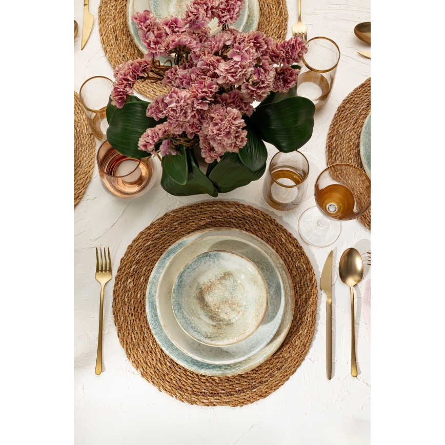 Jídelní sada 18 ks pestrobarevná/porcelán