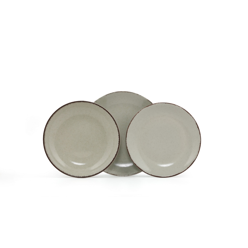 Jídelní sada 18 ks zelená/porcelán