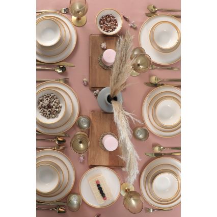 Jídelní sada 24 ks béžová/keramika