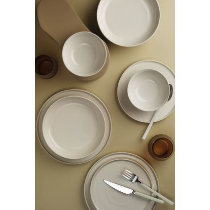 Jídelní sada 24 ks béžová/porcelán