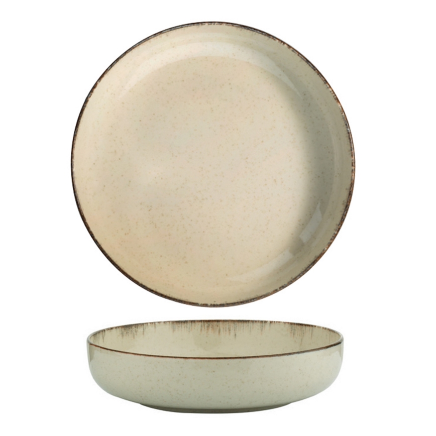 Jídelní sada 24 ks béžová/porcelán