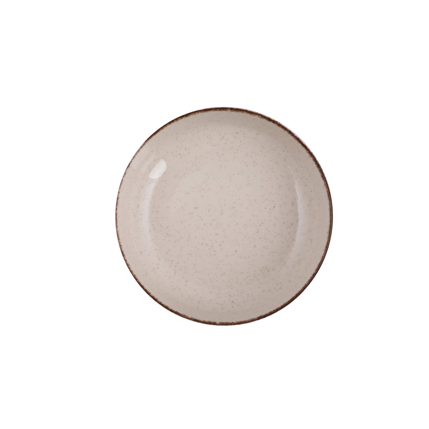 Jídelní sada 24 ks béžová/porcelán