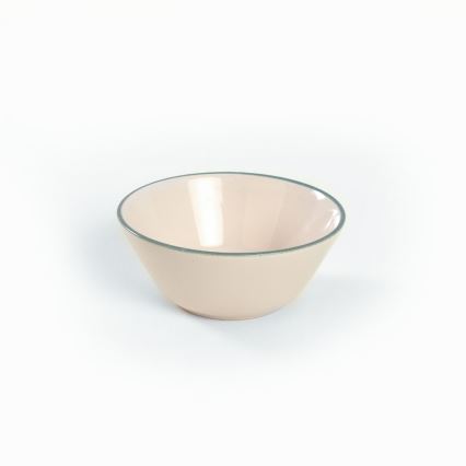 Jídelní sada 24 ks béžová/zelená/kamenina