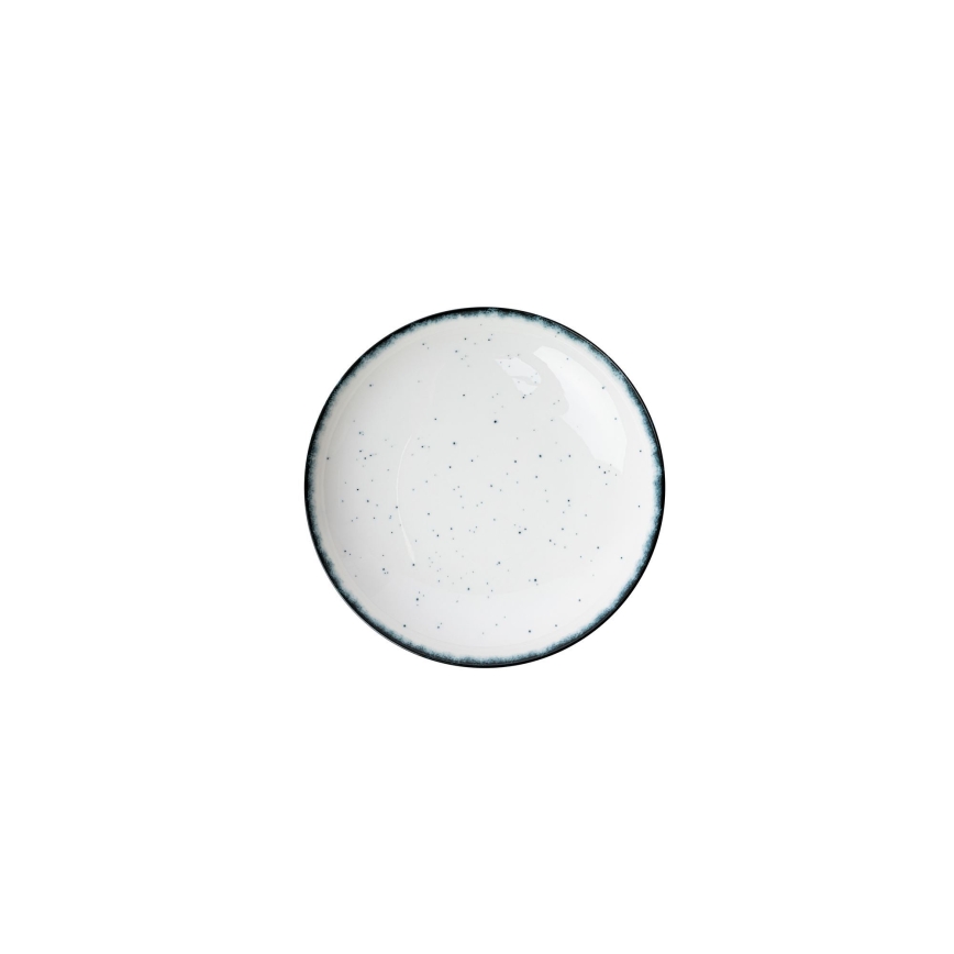 Jídelní sada 24 ks bílá/černá/porcelán