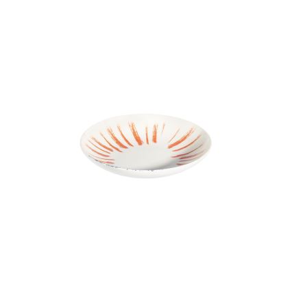 Jídelní sada 24 ks bílá/červená/modrá /porcelán