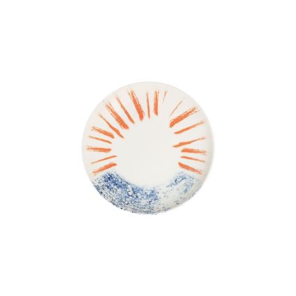 Jídelní sada 24 ks bílá/červená/modrá /porcelán