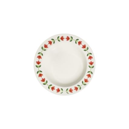 Jídelní sada 24 ks bílá/červená/zelená/porcelán