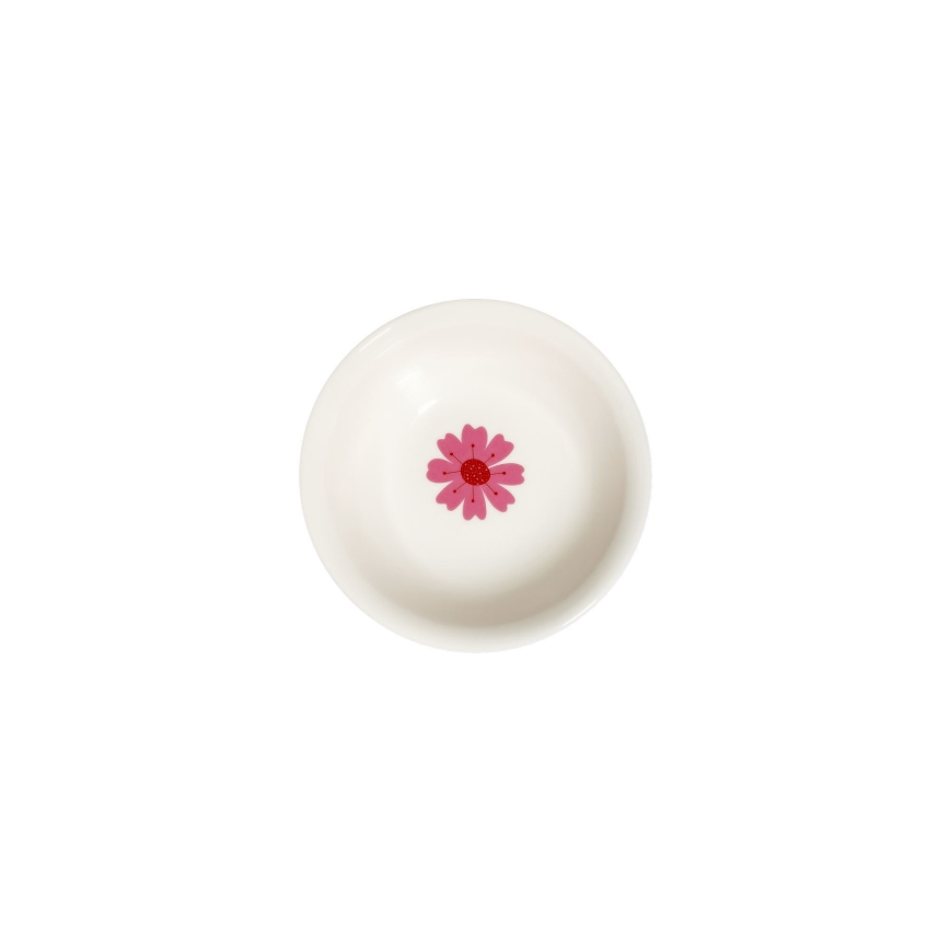 Jídelní sada 24 ks bílá/červená/zelená/porcelán