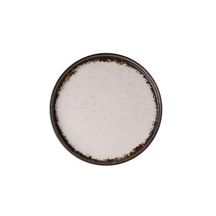 Jídelní sada 24 ks bílá/hnědá/porcelán