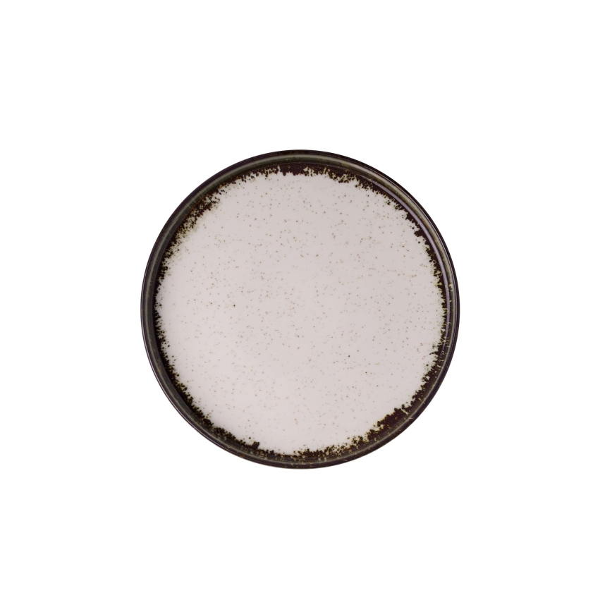 Jídelní sada 24 ks bílá/hnědá/porcelán