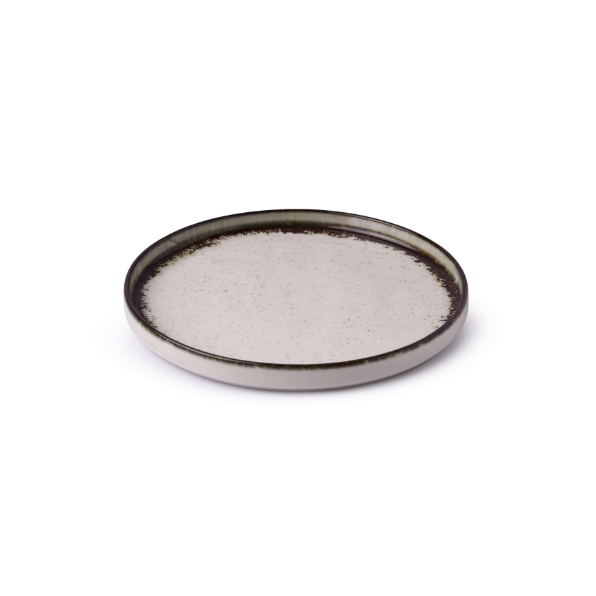 Jídelní sada 24 ks bílá/hnědá/porcelán