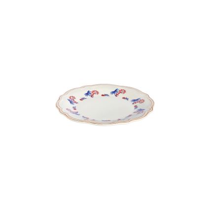 Jídelní sada 24 ks bílá/modrá/červená/porcelán