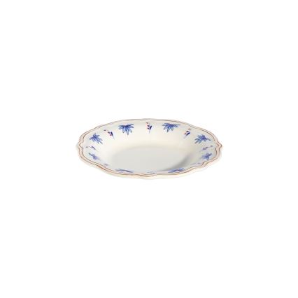 Jídelní sada 24 ks bílá/modrá/červená/porcelán