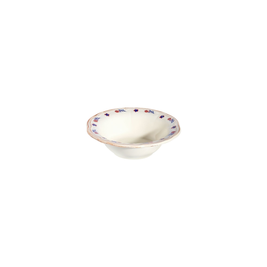 Jídelní sada 24 ks bílá/modrá/červená/porcelán