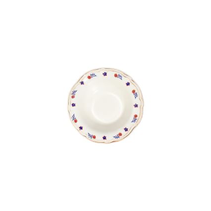 Jídelní sada 24 ks bílá/modrá/červená/porcelán