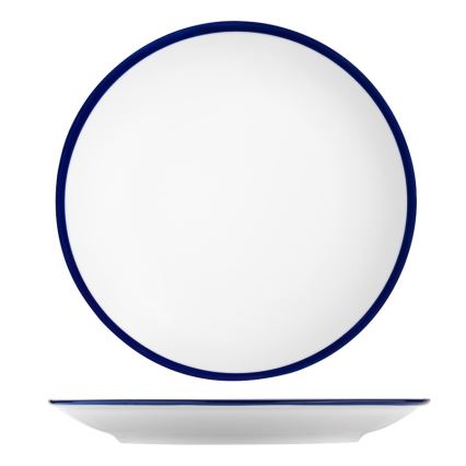 Jídelní sada 24 ks bílá/modrá/porcelán