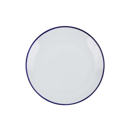 Jídelní sada 24 ks bílá/modrá/porcelán