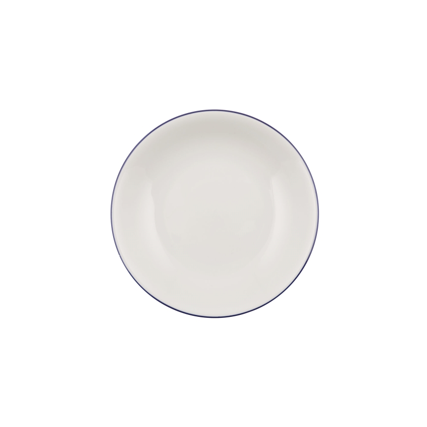 Jídelní sada 24 ks bílá/modrá/porcelán