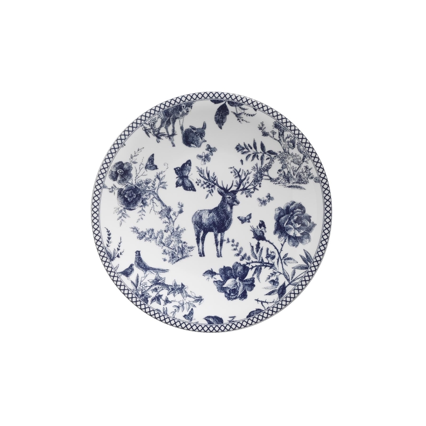 Jídelní sada 24 ks bílá/modrá/porcelán