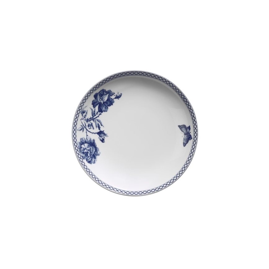 Jídelní sada 24 ks bílá/modrá/porcelán