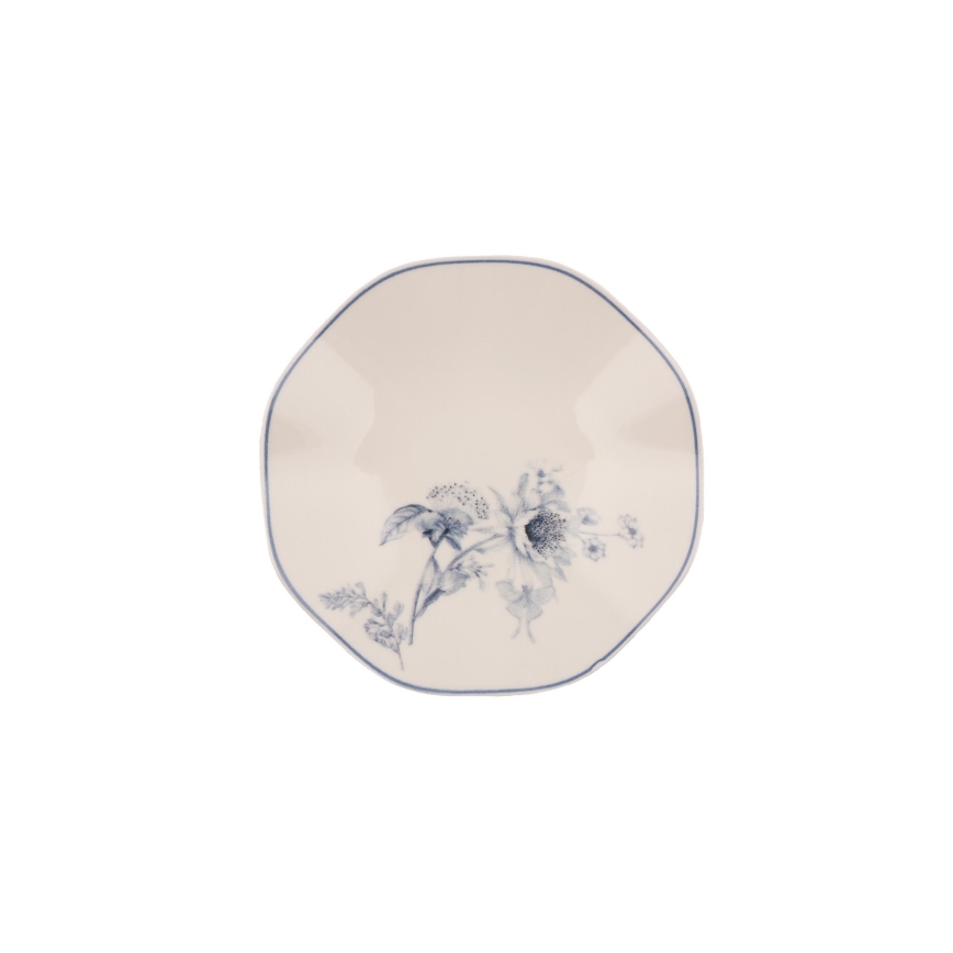 Jídelní sada 24 ks bílá/modrá/porcelán